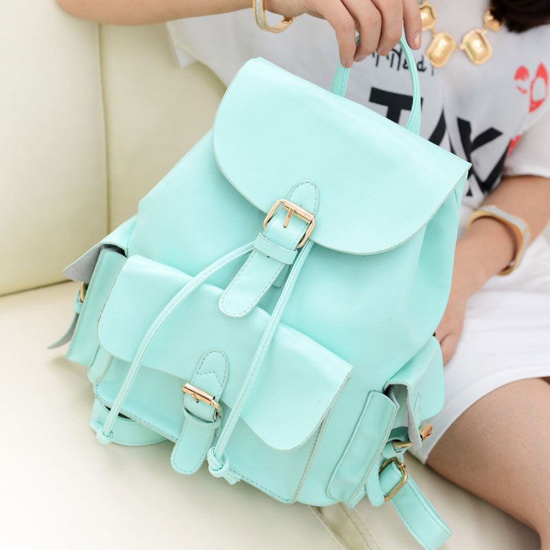 Vintage Mint Green Backpack & School Bagfor Girl on Luulla